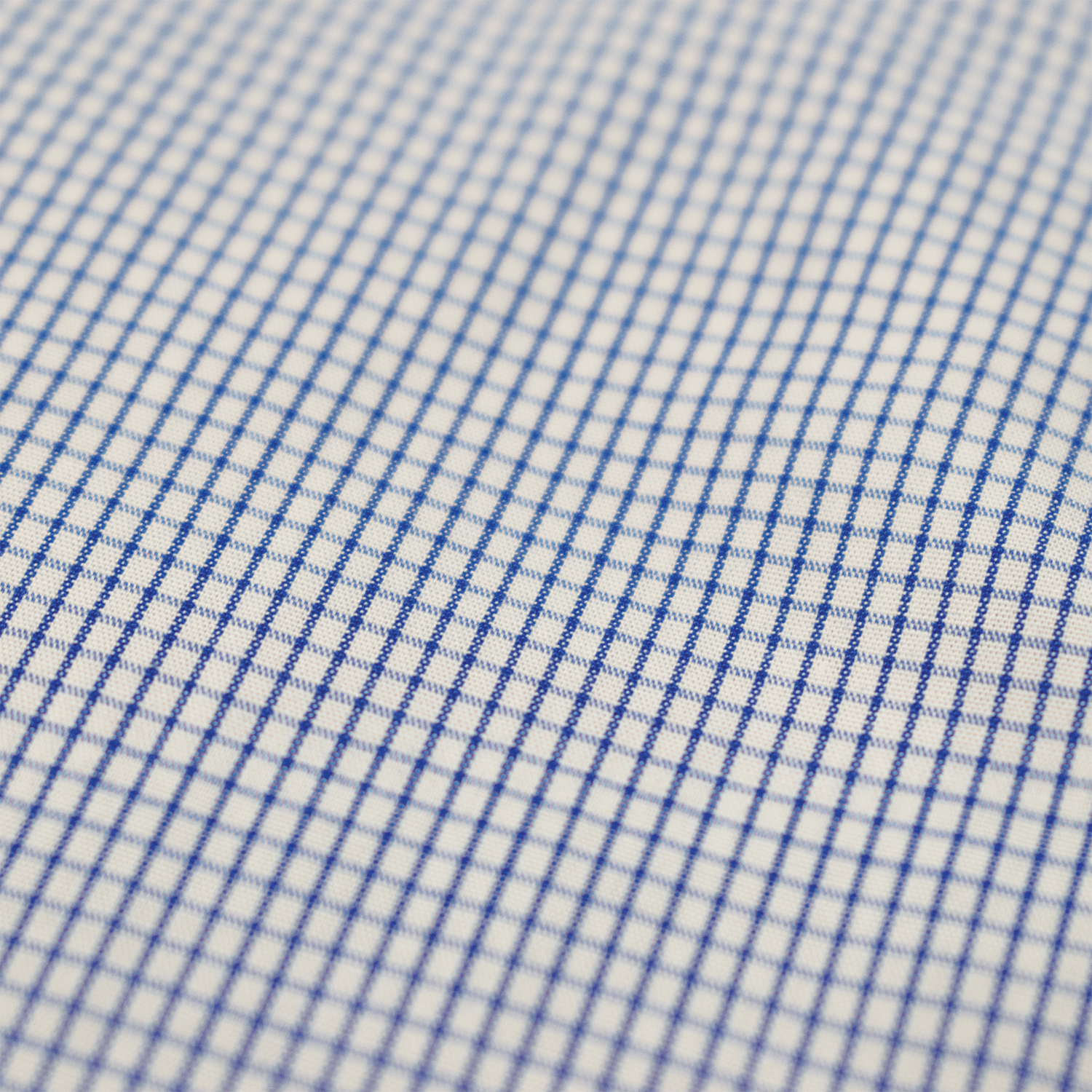Blue Micro Check Button Down Shirt - Made To Order