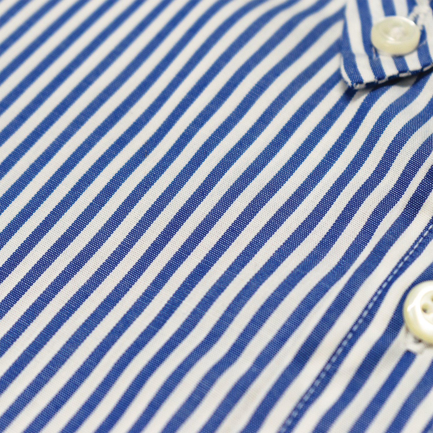 Blue Bengal Stripe Button Down Shirt - Made To Order