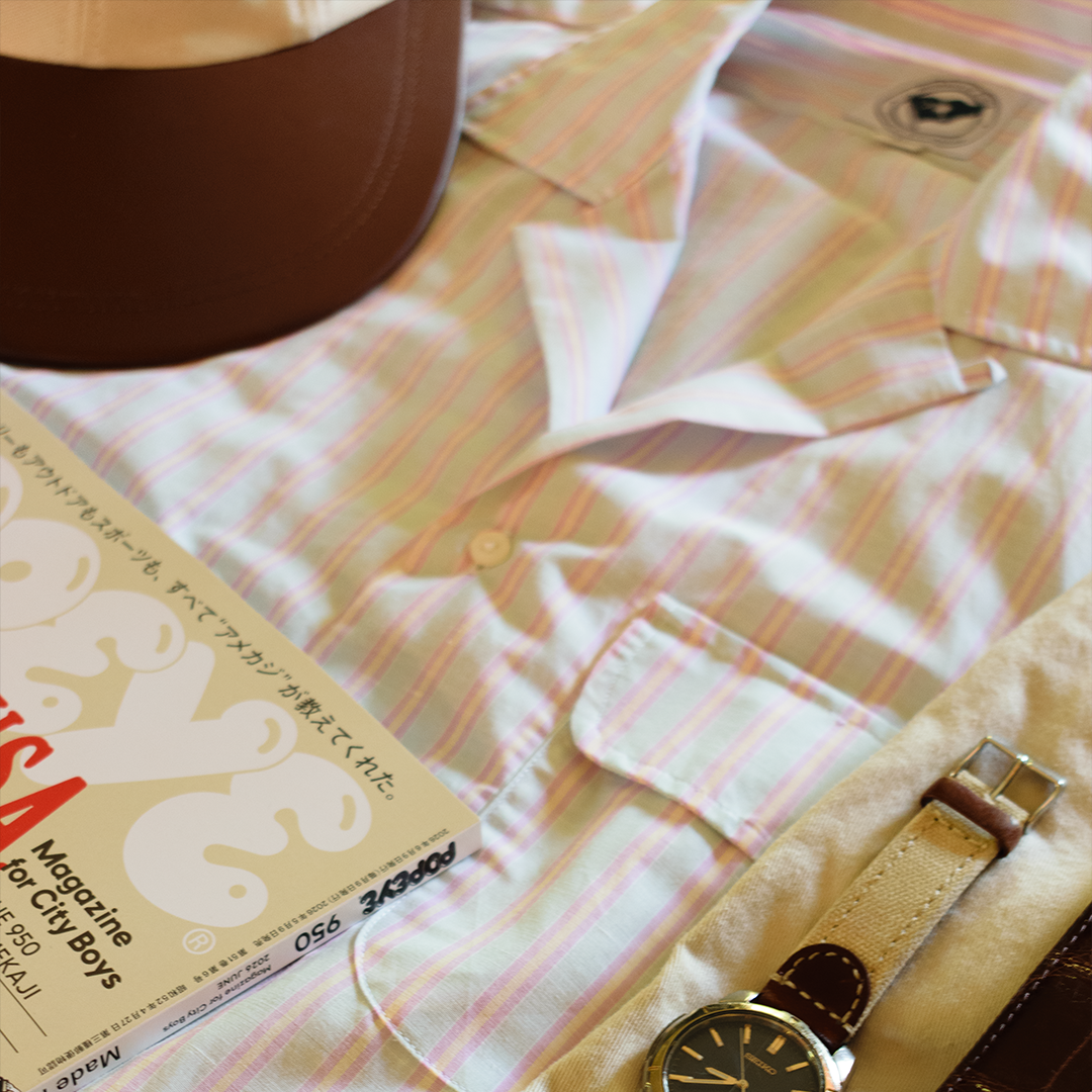 Pink / Yellow / Green Stripe Summer Camp Shirt - Made To Order