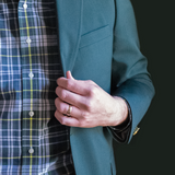 Morris & King Blue / Green Madras Button Down Shirt - Classic Fit