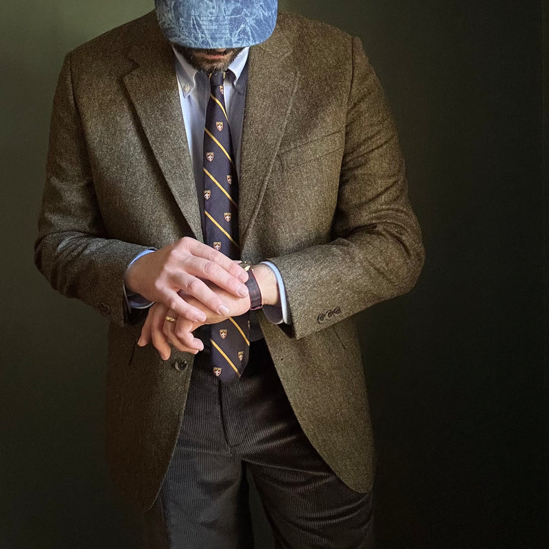 Olive Shetland Wool Sport Coat