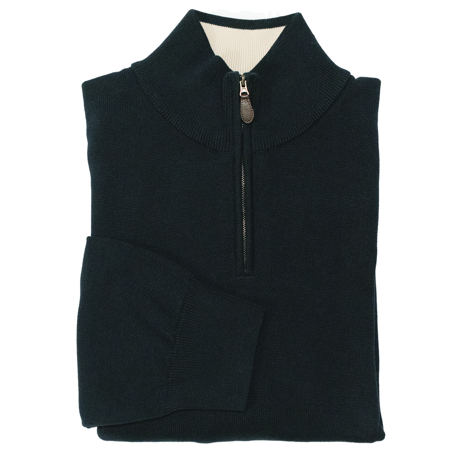 Dark Navy Midweight Quarter Zip Sweater