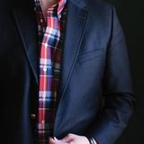 Morris & King Red / Blue Madras Button Down Shirt - Classic Fit