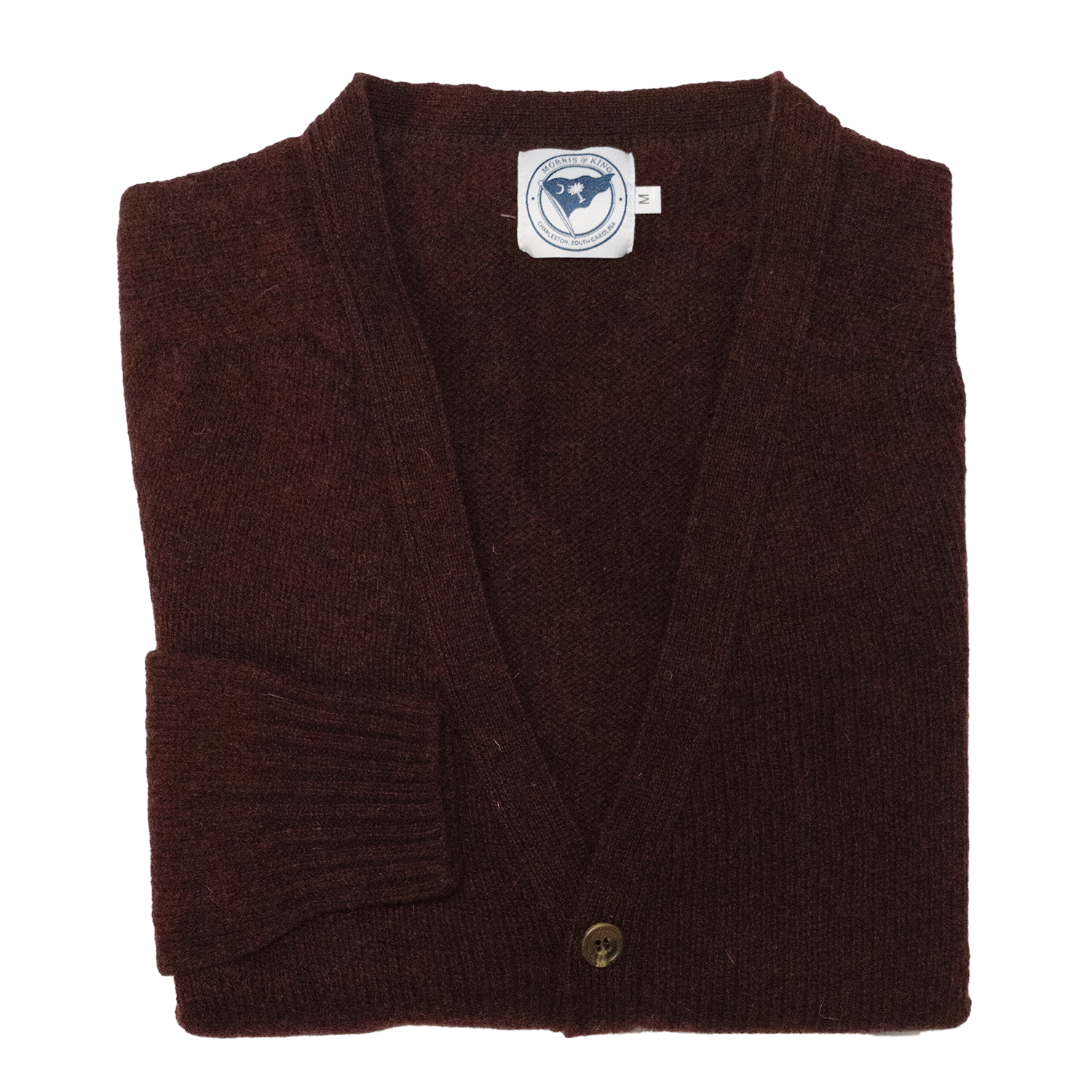 Beetroot Scottish Shetland Wool Cardigan