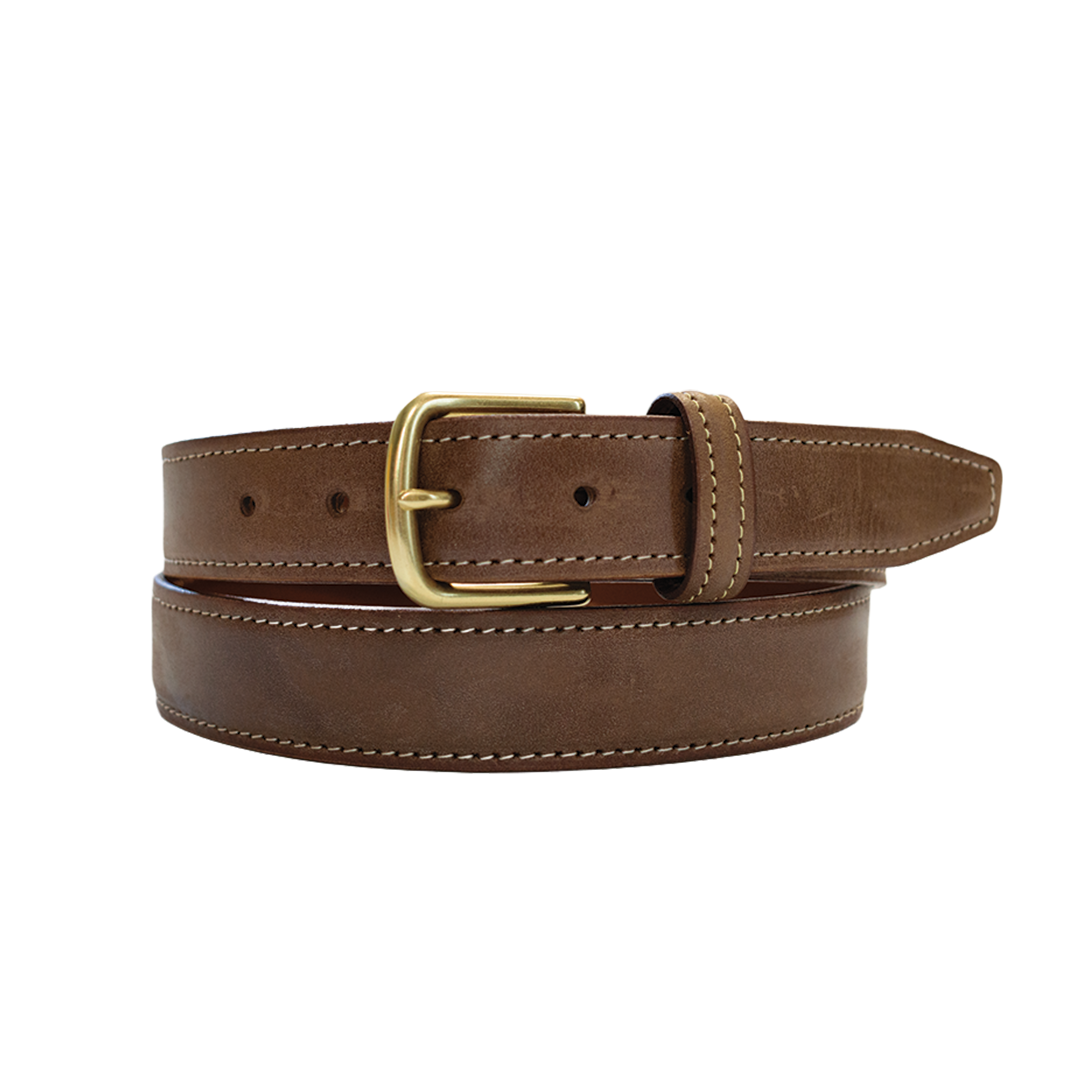 1-1/4" Havana Brown English Bridle Classic Leather Belt