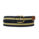 Navy / Khaki Stripe Surcingle D-Ring Belt