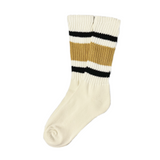 Black/Mustard Stripe Knit Tube Socks