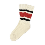 Black/Red Stripe Knit Tube Socks