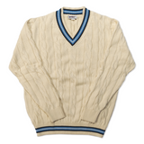 Cream / Navy / Light Blue Classic Cricket Sweater