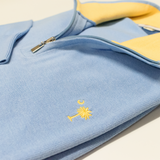 Light Blue Lightweight Quarter Zip Sweater