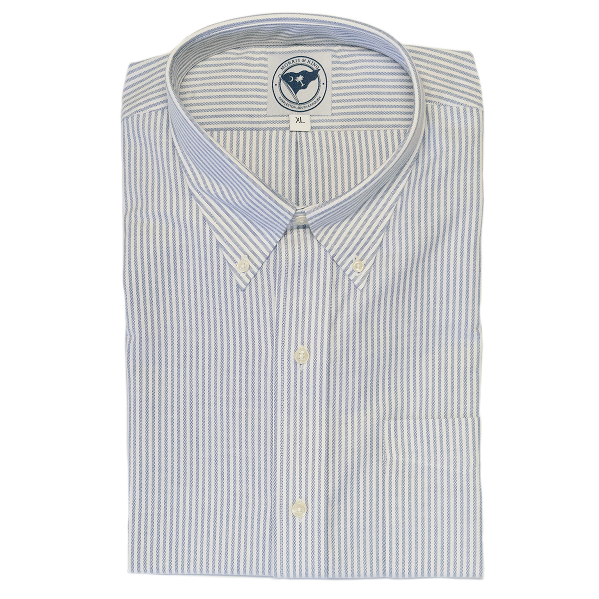 Blue / White Stripe Oxford Button Down Shirt - Traditional Fit Blue / White Stripe Oxford Button Down Shirt - Traditional Fit