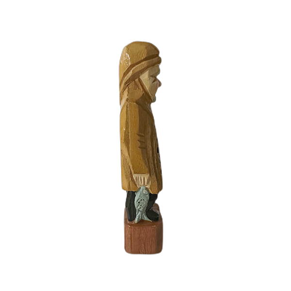 M&K Vintage - Wood Carved Old Salt Figure (1960s)