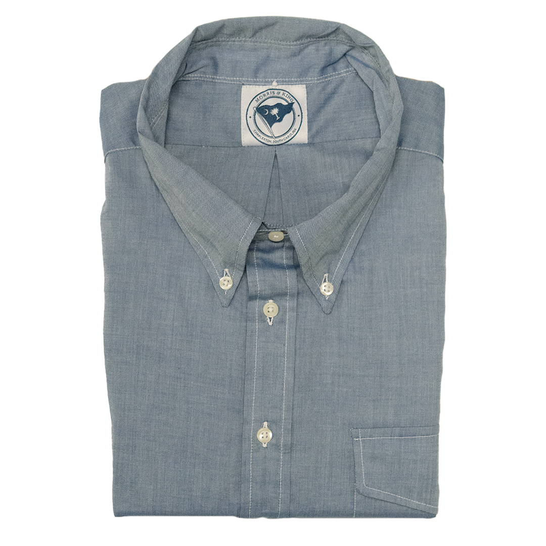 Blue Chambray MTO Popover Shirt - Classic Fit