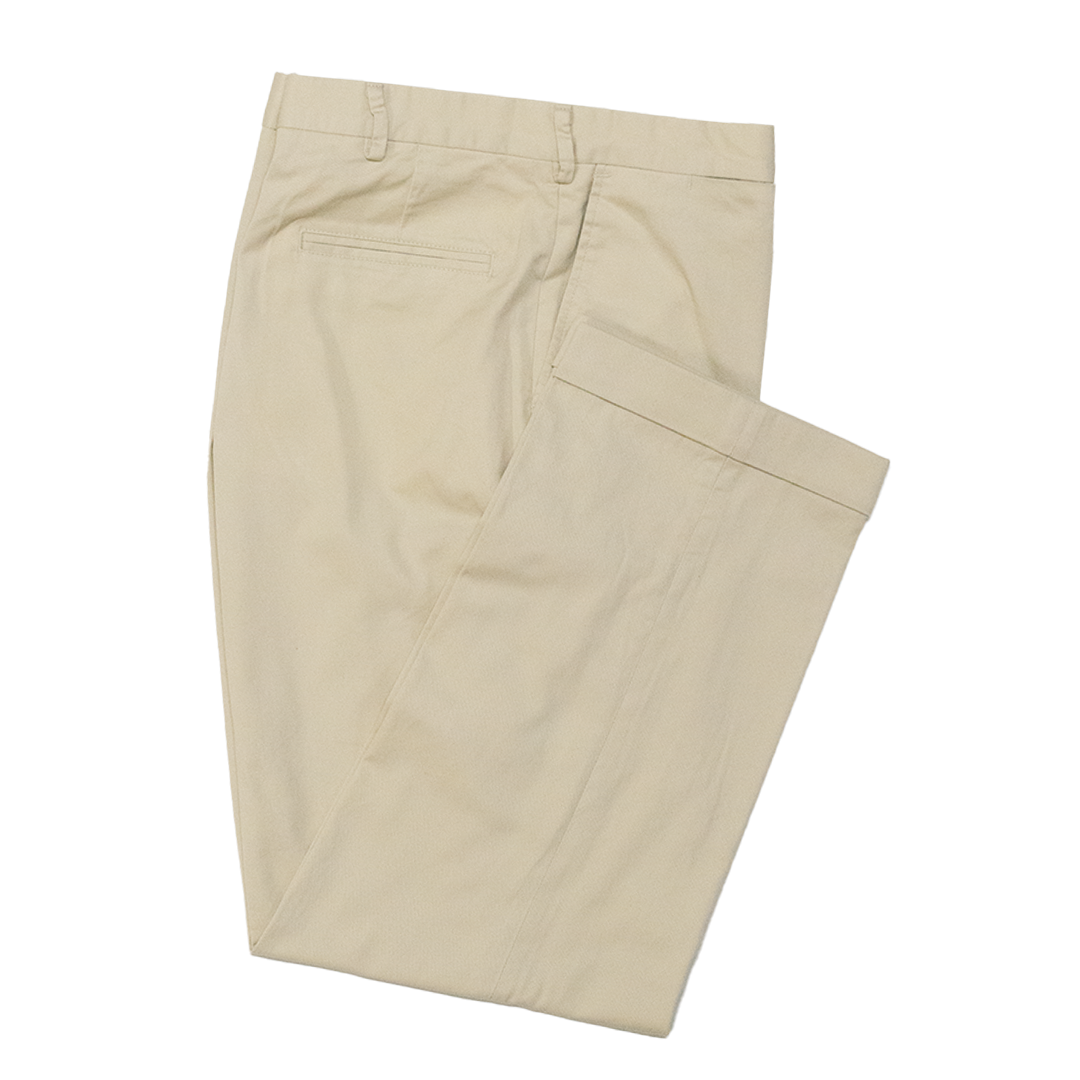 Stone Washed Cotton Chinos - Classic Fit