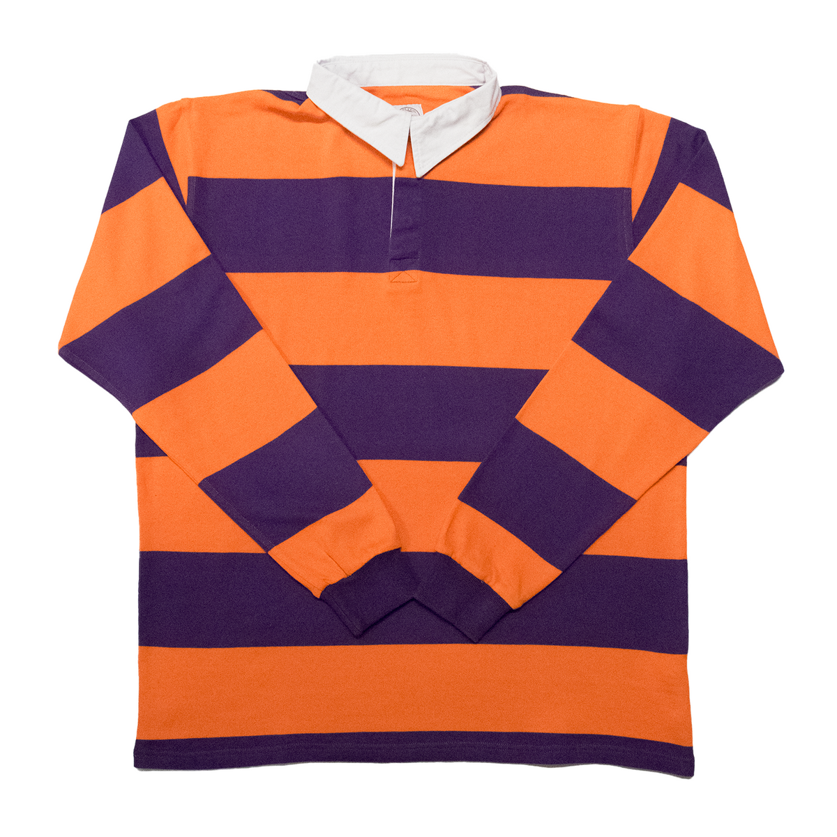 Orange / Purple Collegiate Stripe Rugby Shirt - Regular Fit