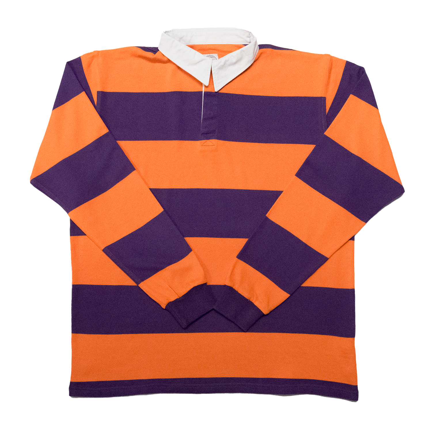 Orange / Purple Collegiate Stripe Rugby Shirt - Regular Fit
