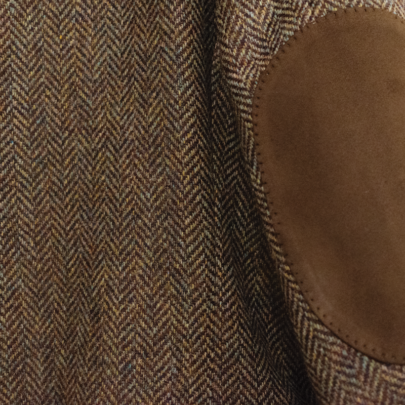 Brown & Olive / Blue Melange Herringbone Sport Coat
