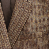 Brown & Olive / Blue Melange Herringbone Sport Coat
