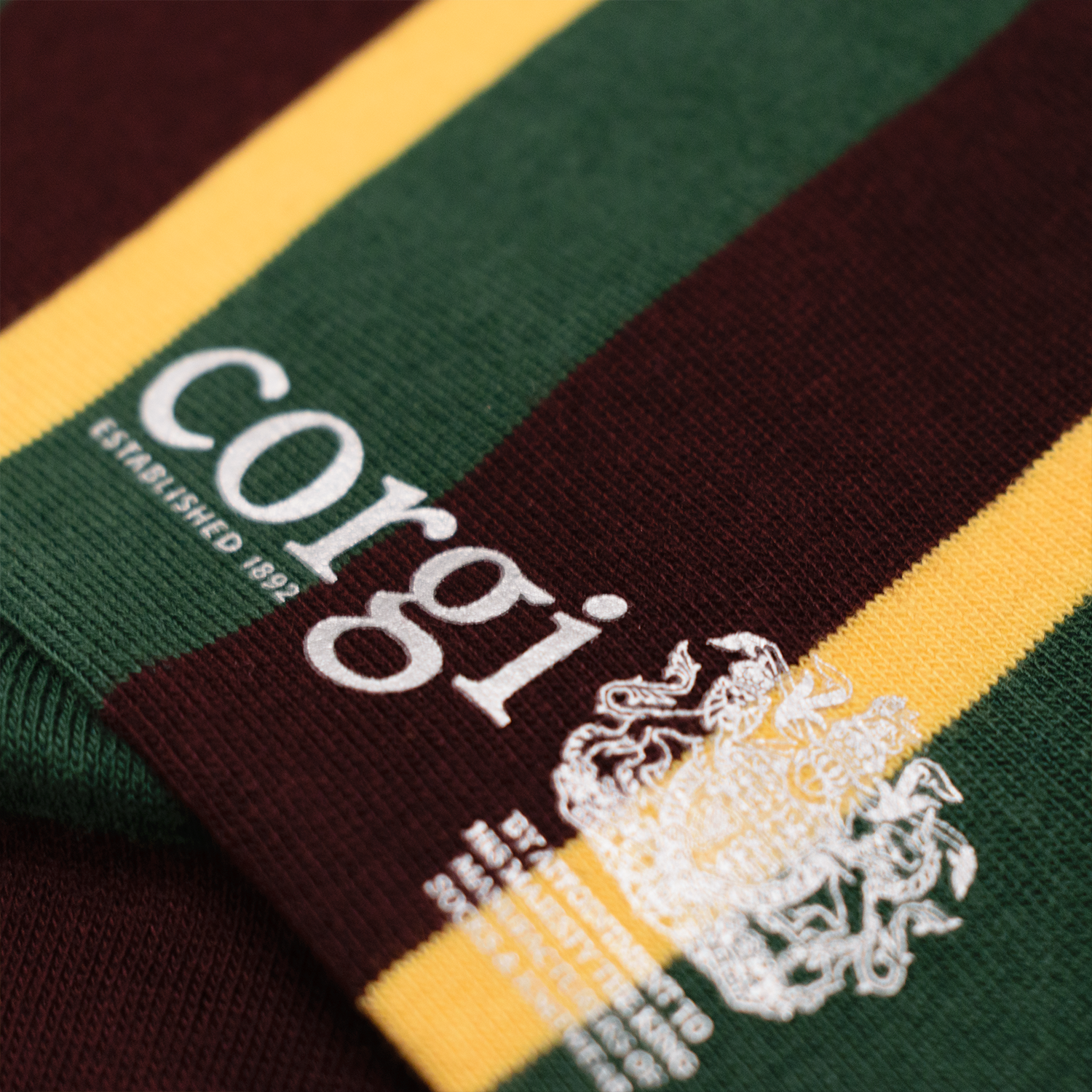 Green / Red / Yellow Lightweight Cotton Regimental Socks - Royal Dragoon