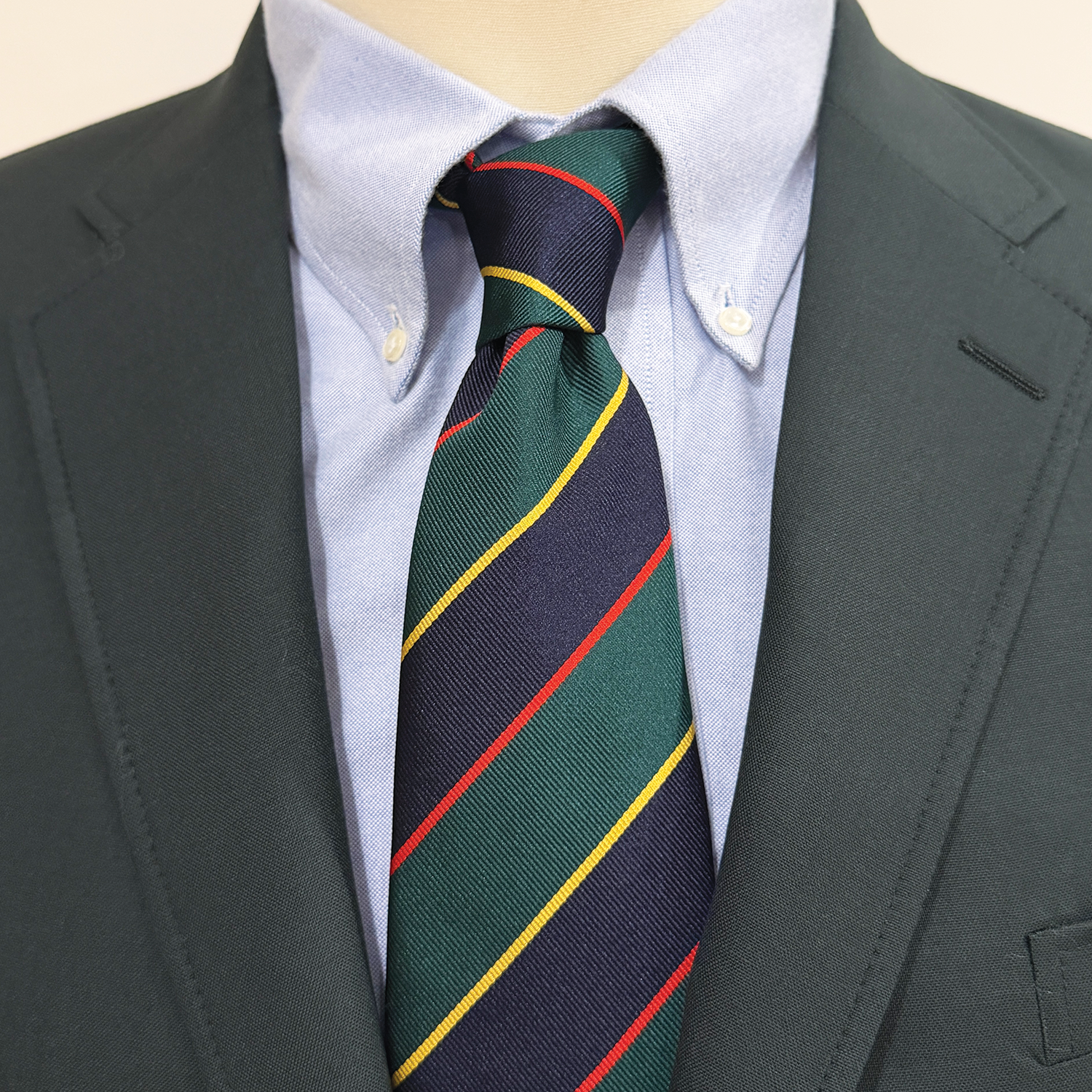 Dark Green Worsted Wool Blazer