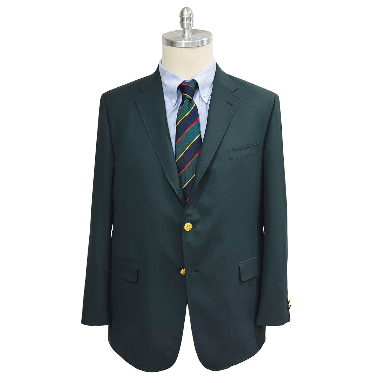 Dark Green Worsted Wool MTO Blazer