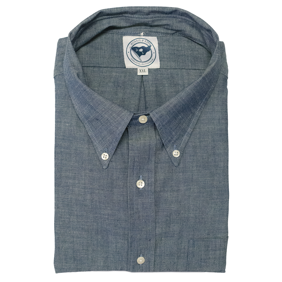 Lightweight Denim Button Down Shirt - Classic Fit
