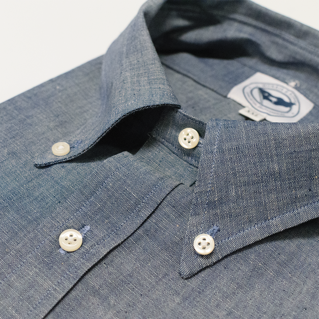 Lightweight Denim Button Down Shirt - Classic Fit