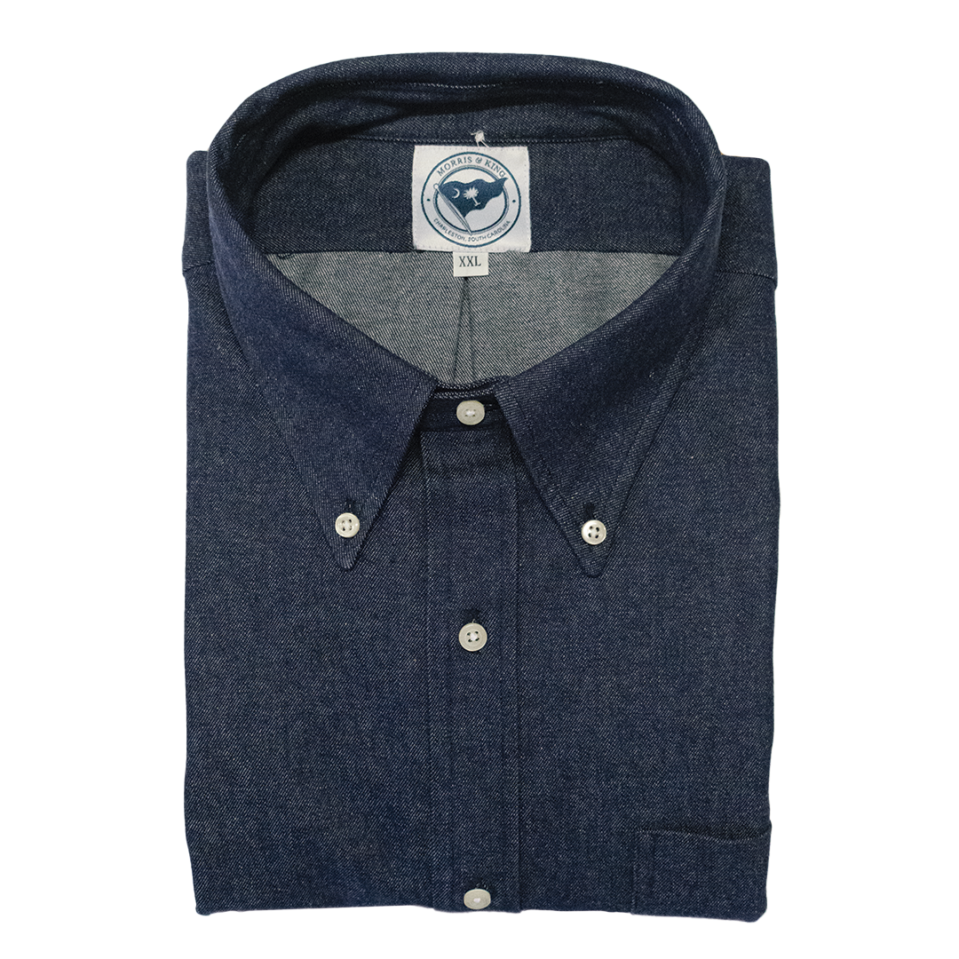 Heavyweight Denim Button Down Shirt - Classic Fit