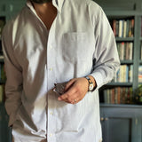 Morris & King Blue / White Stripe Oxford Button Down Shirt - Classic Fit