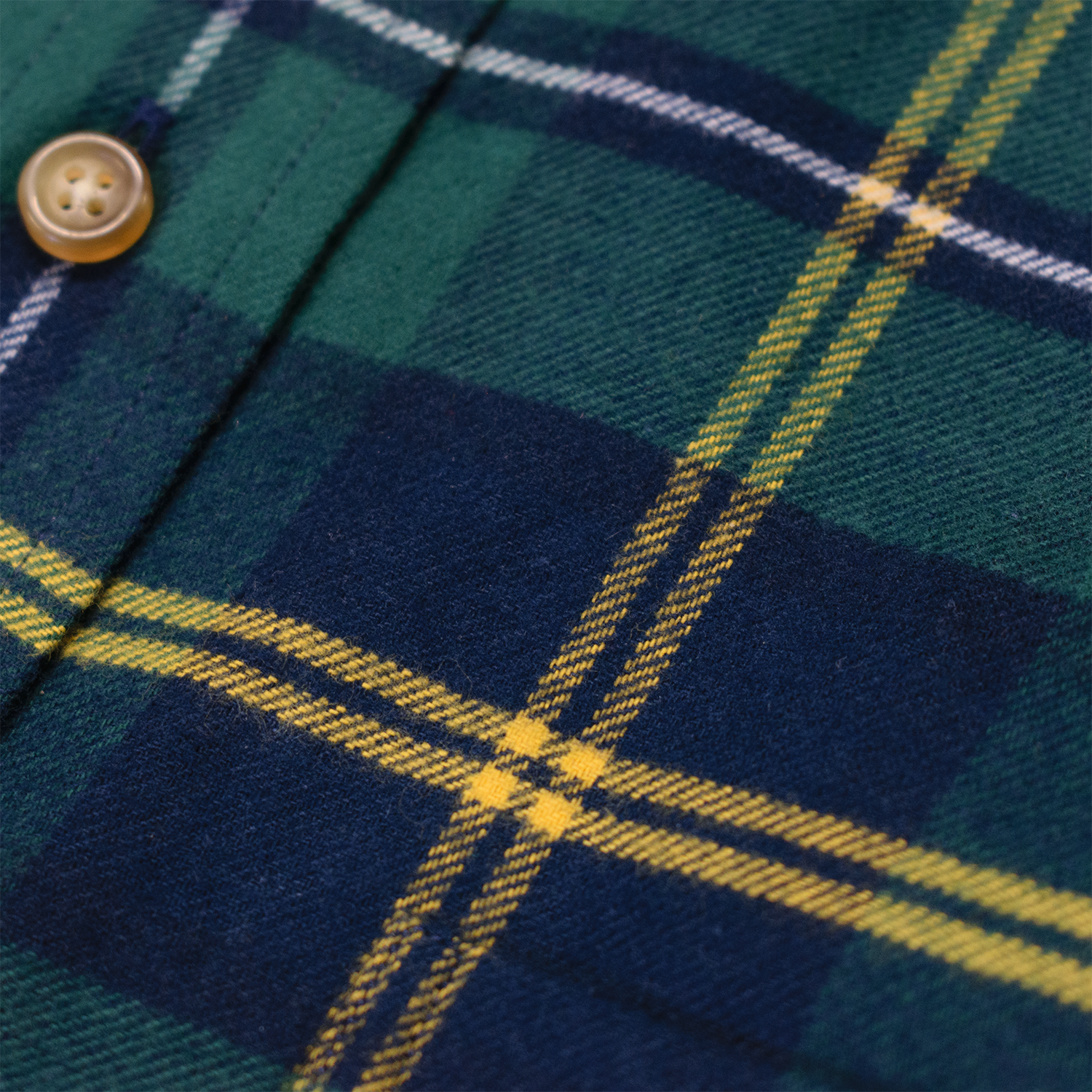 Navy / Green / Yellow / White Plaid Clubhouse Sport Shirt - Traditional Fit