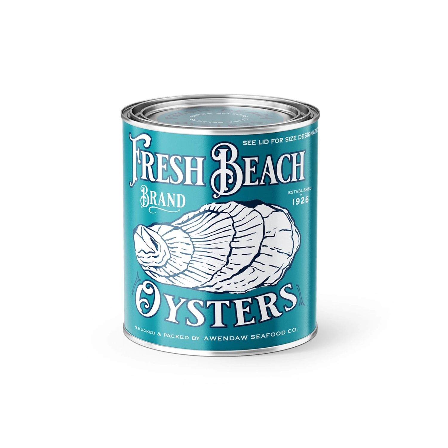 Oyster Tin Candle - Magnolia, Freesia, and Peony / Fresh Beach Oysters