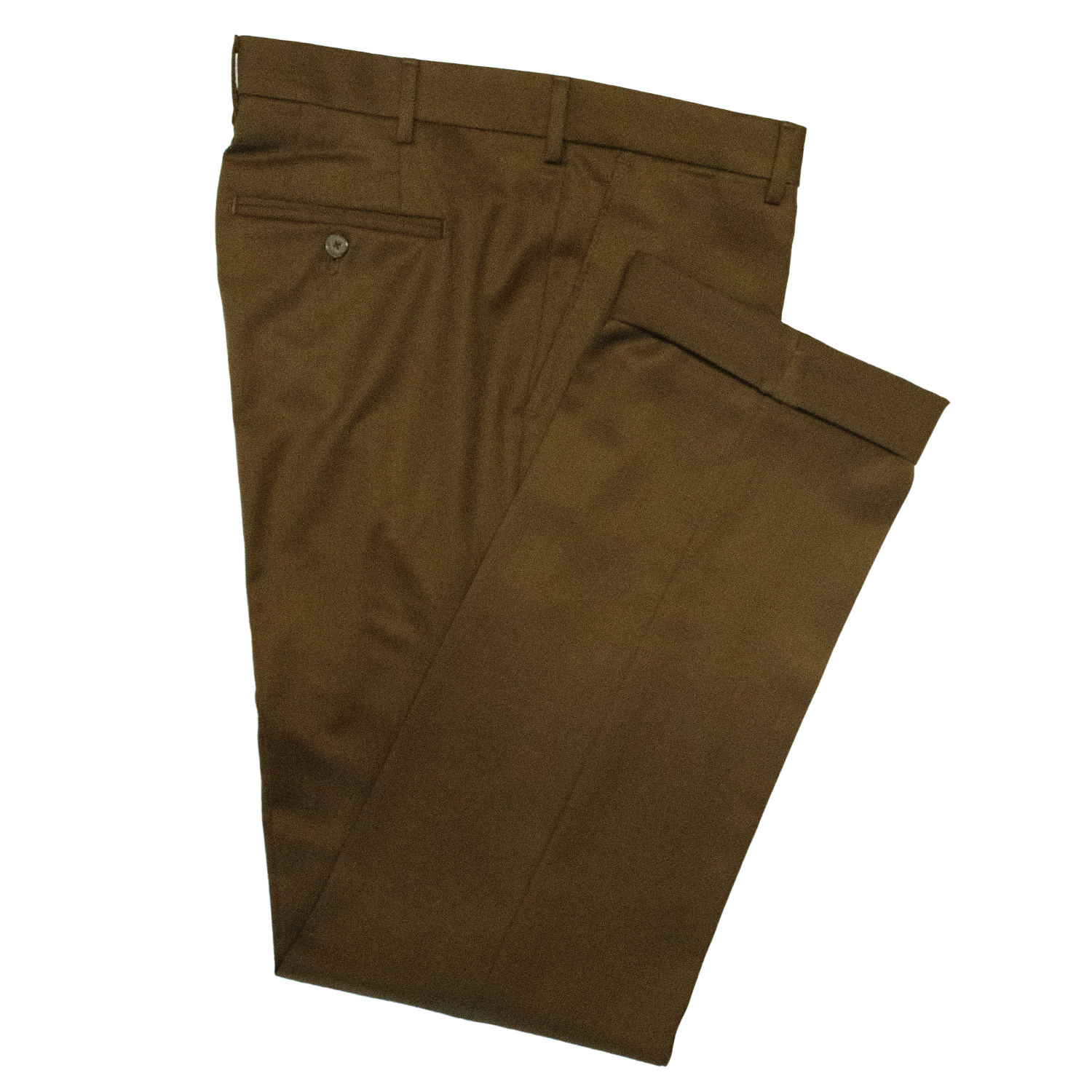 Tobacco Gabardine Trousers - Classic Fit