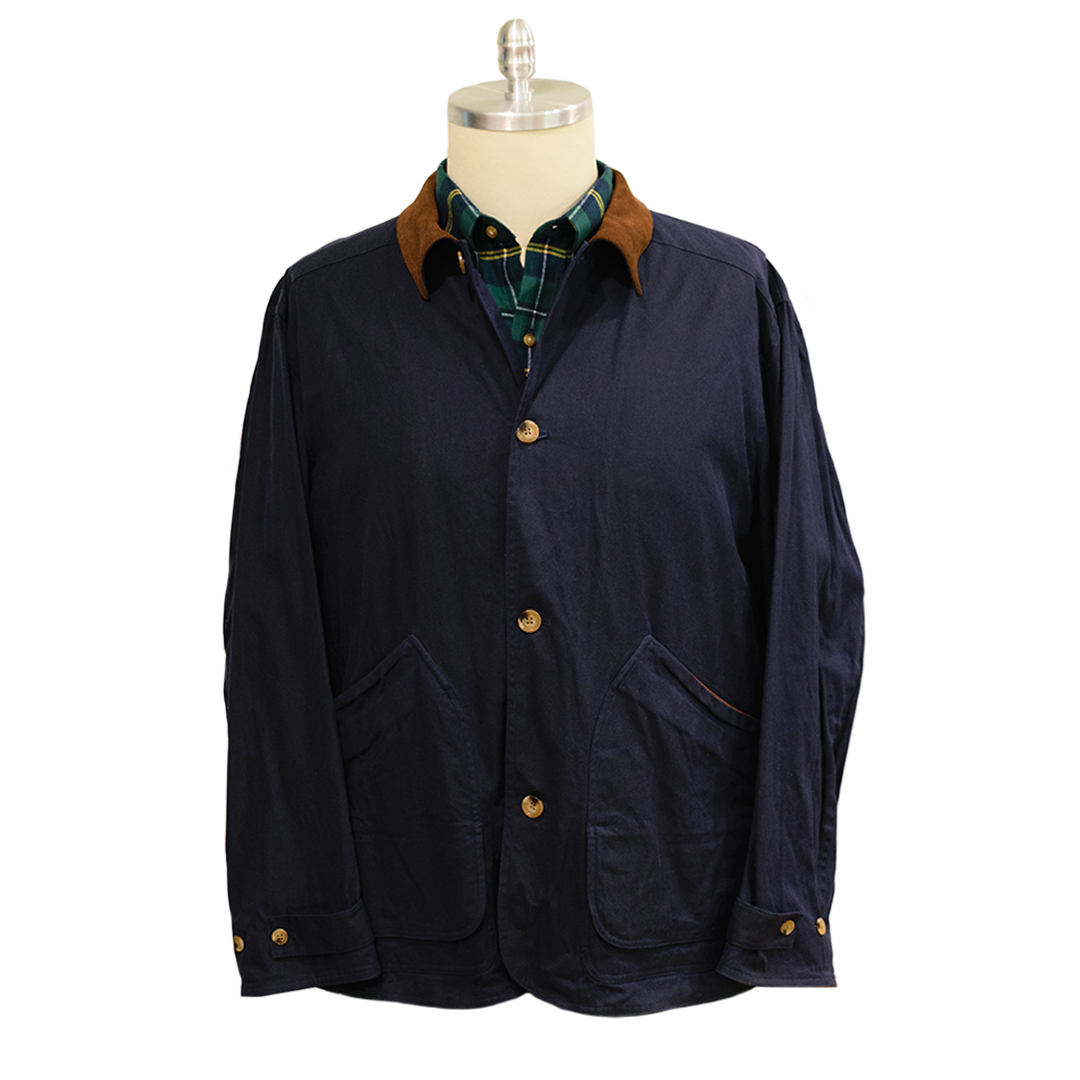 Navy Waxed Canvas Gamekeeper Jacket