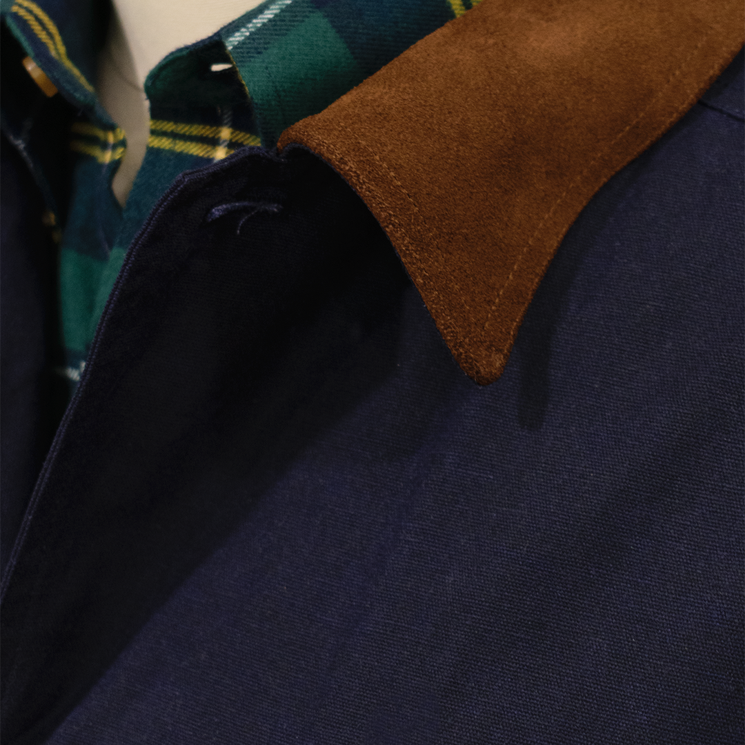 Navy Waxed Canvas Gamekeeper Jacket