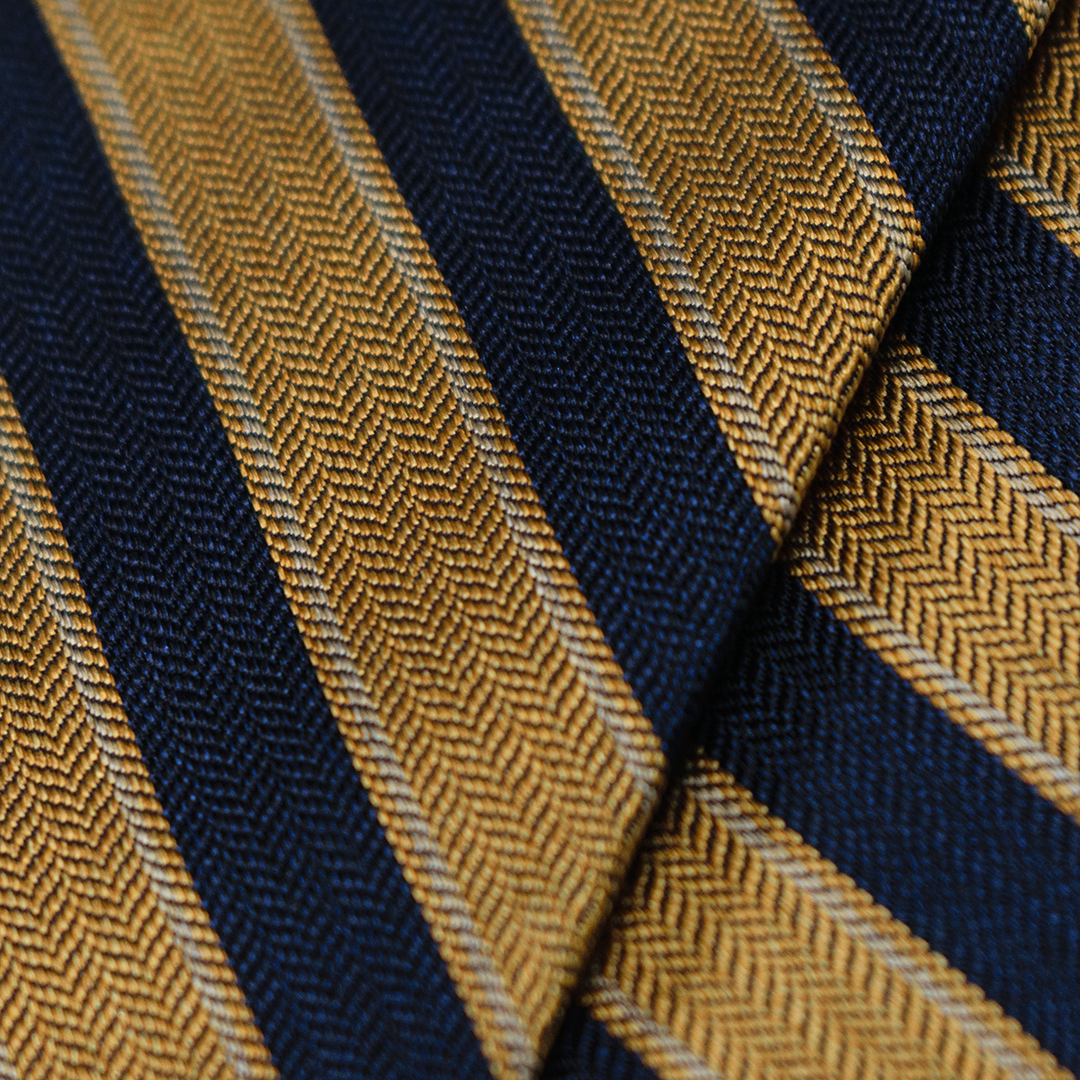 Gold Woven Stripe Tie