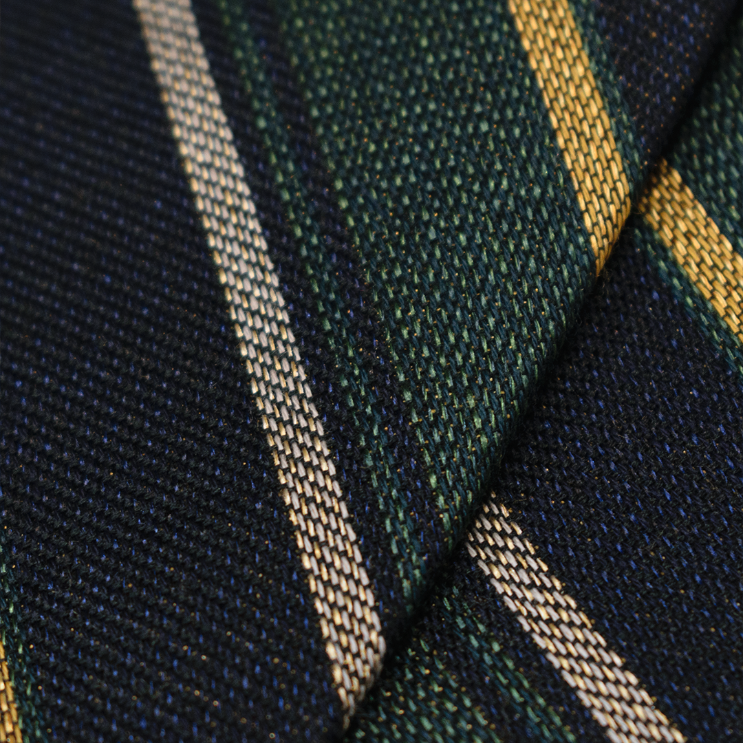 Green Woven Stripe Tie