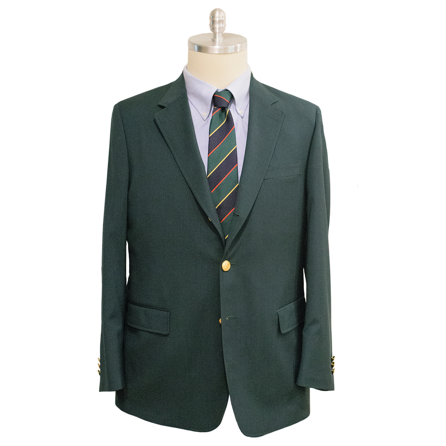 Dark Green Tropical Wool Blazer