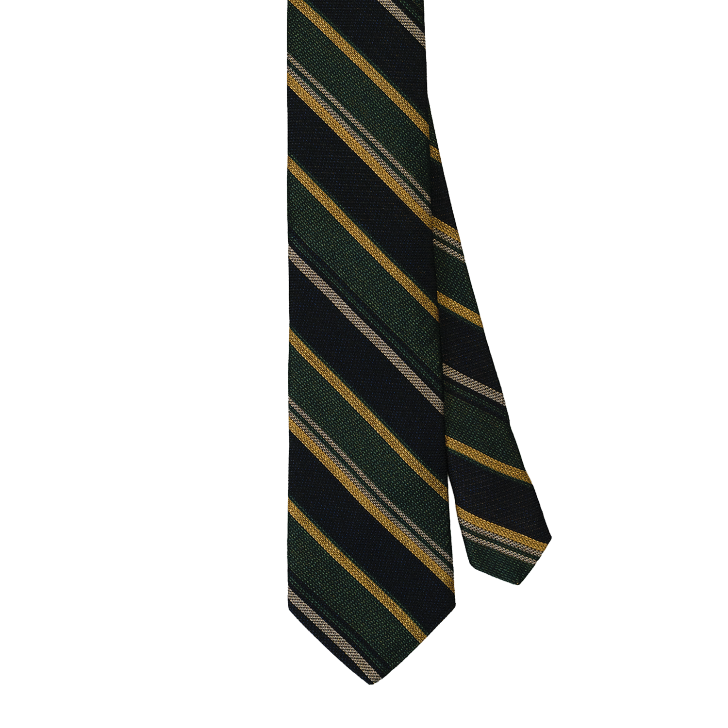 Green Woven Stripe Tie