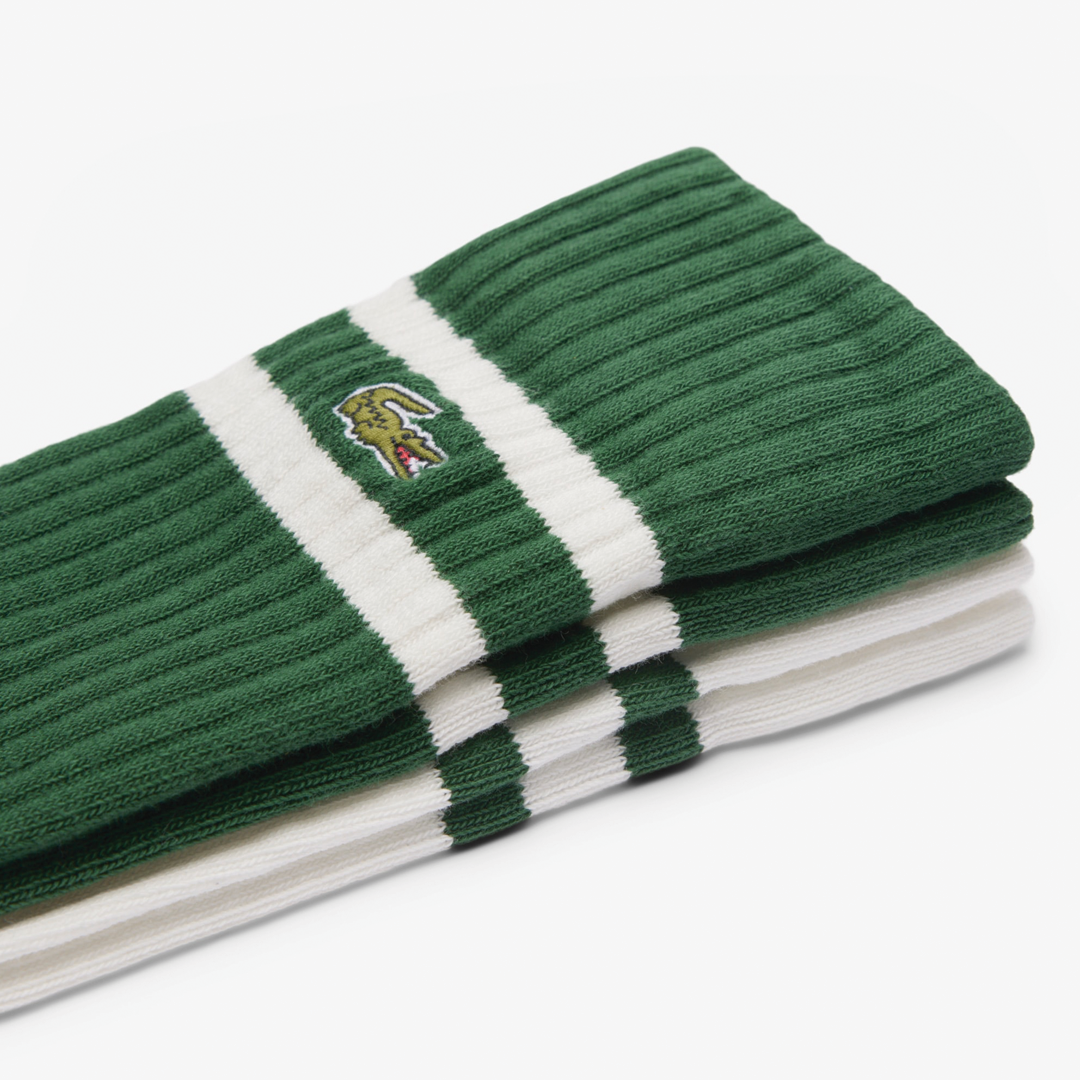 Green / White Stripe Socks (2 Pack)