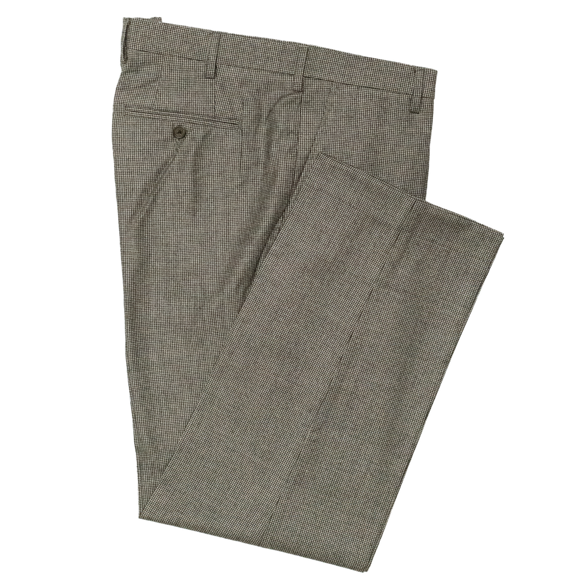 パンツ vintage houndstooth pattern wool slacks Blue Grey Houndstooth Wool Pants - A.i. Perfect Fits
