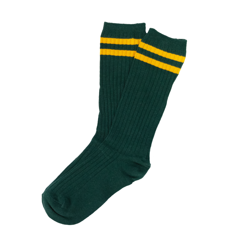 Forest Green/Gold Stripe Socks