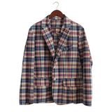 Red / Blue Unconstructed Madras Sport Coat