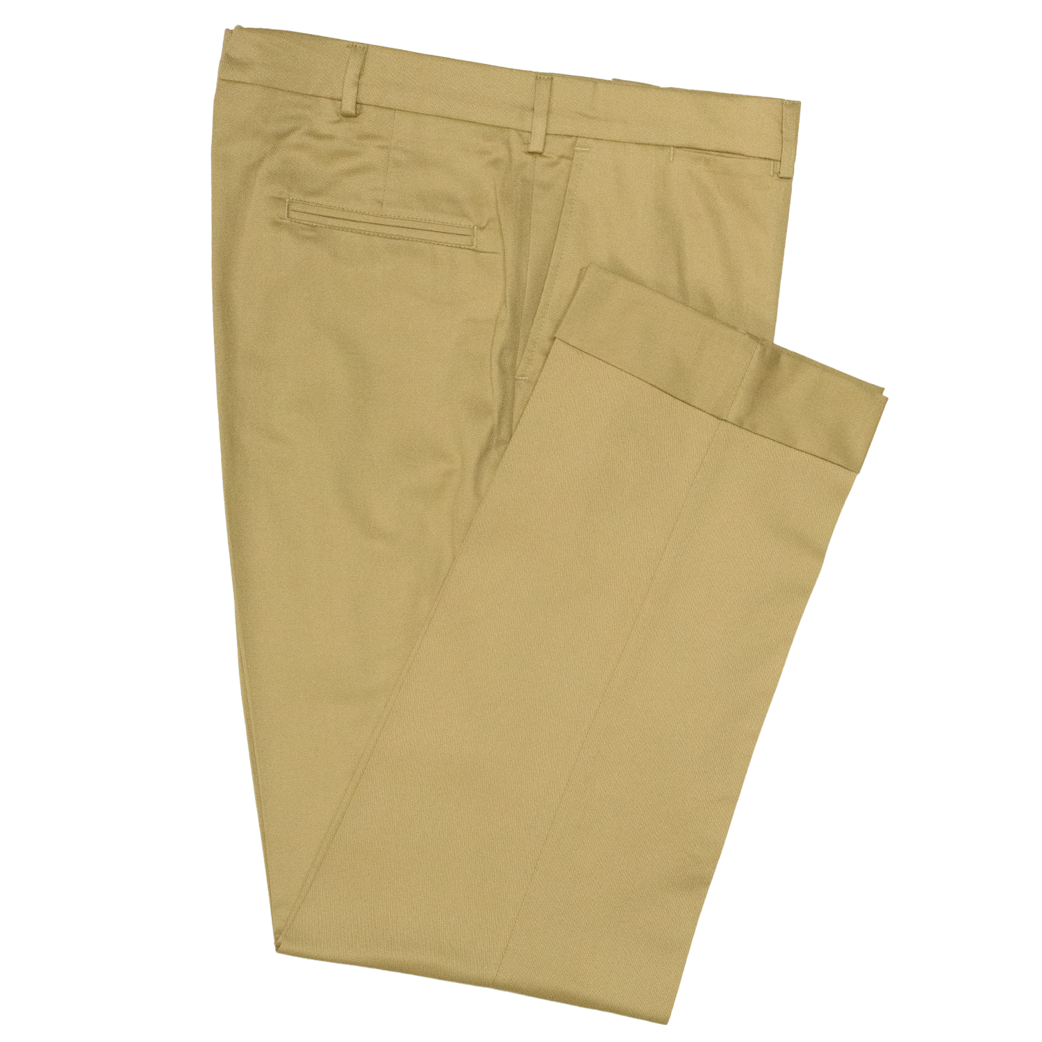 Khaki Washed Cotton Chinos - Classic Fit