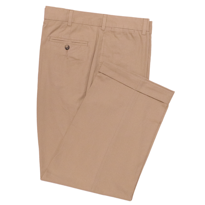 Khaki Lightweight Poplin Pants - Classic Fit