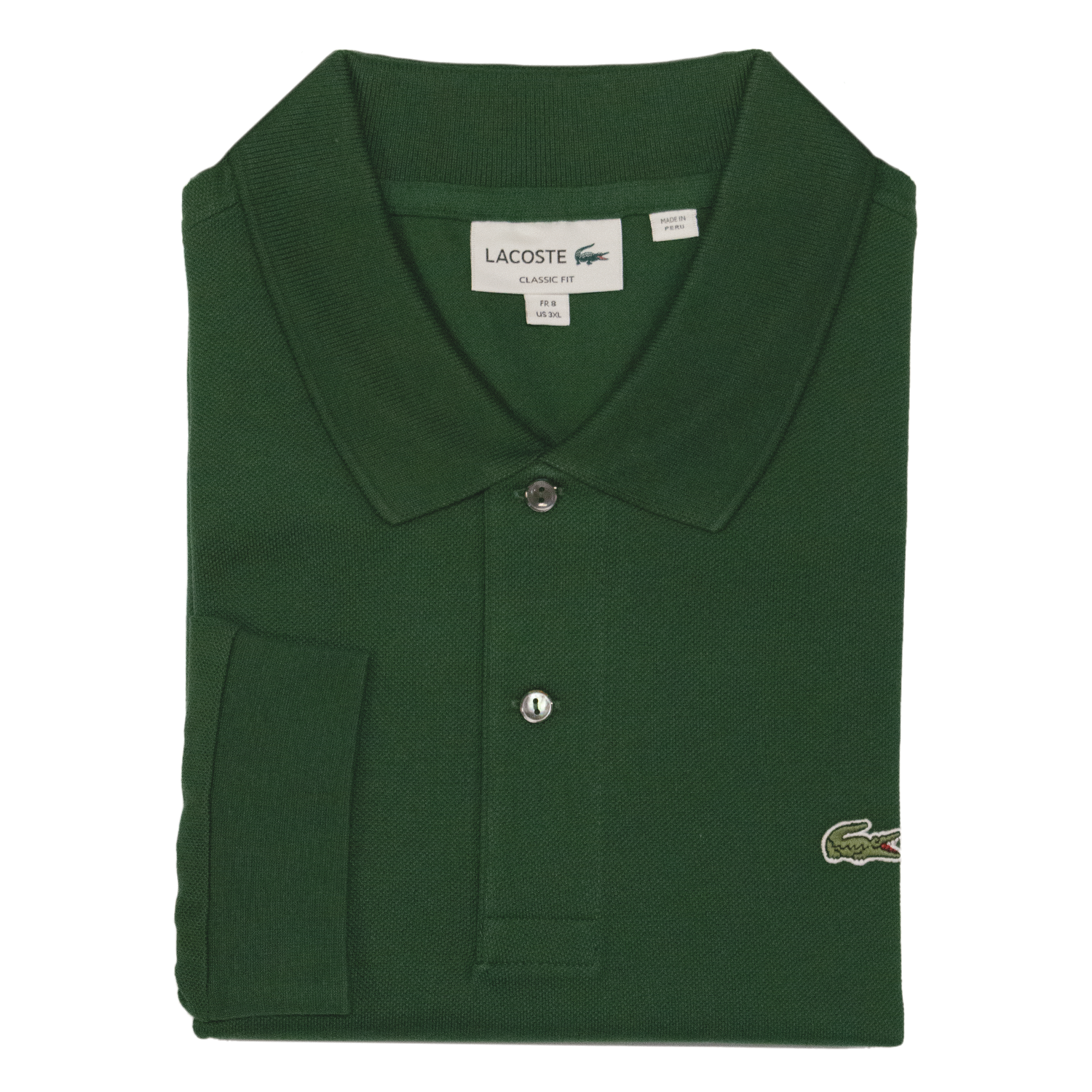 Pine Green Original L.12.12 Long Sleeve Polo