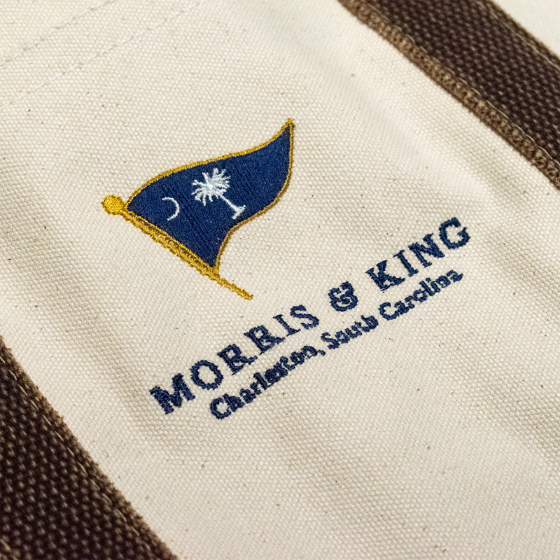 Leather Carolina Burgee Canvas Tote Bag