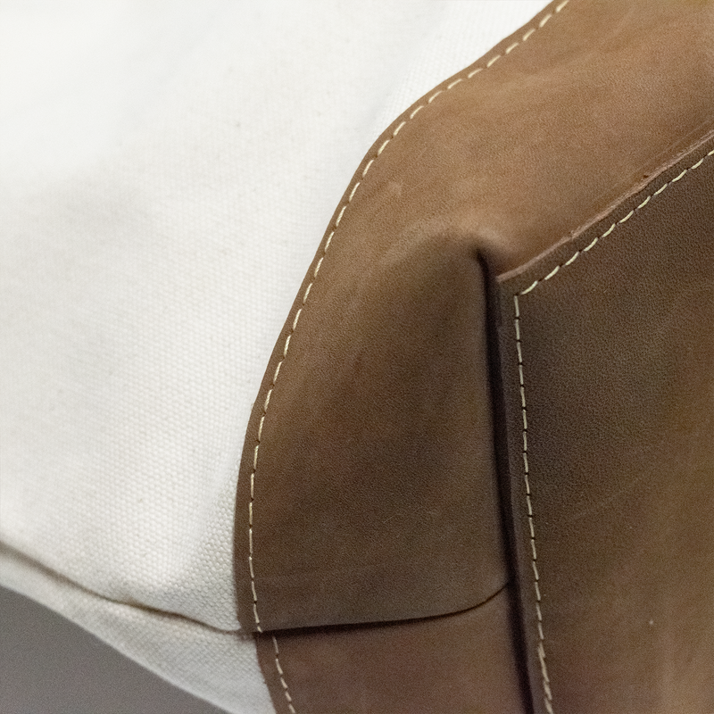 Leather Carolina Burgee Canvas Tote Bag