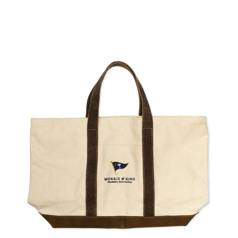 Leather Carolina Burgee Canvas Tote Bag