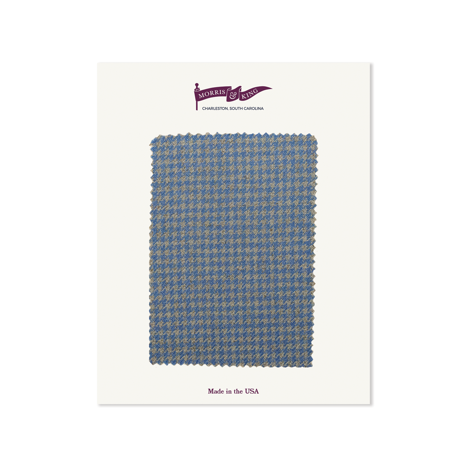 Khaki & Blue Wool Linen Houndstooth MTO Sport Coat
