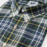 Morris & King Blue / Green Madras Button Down Shirt - Classic Fit